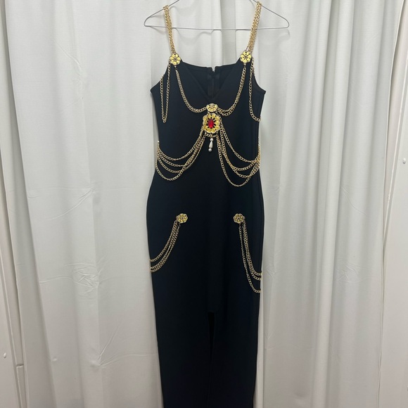 black chanel dress with gold chains The '92 Chanel Chain Dress